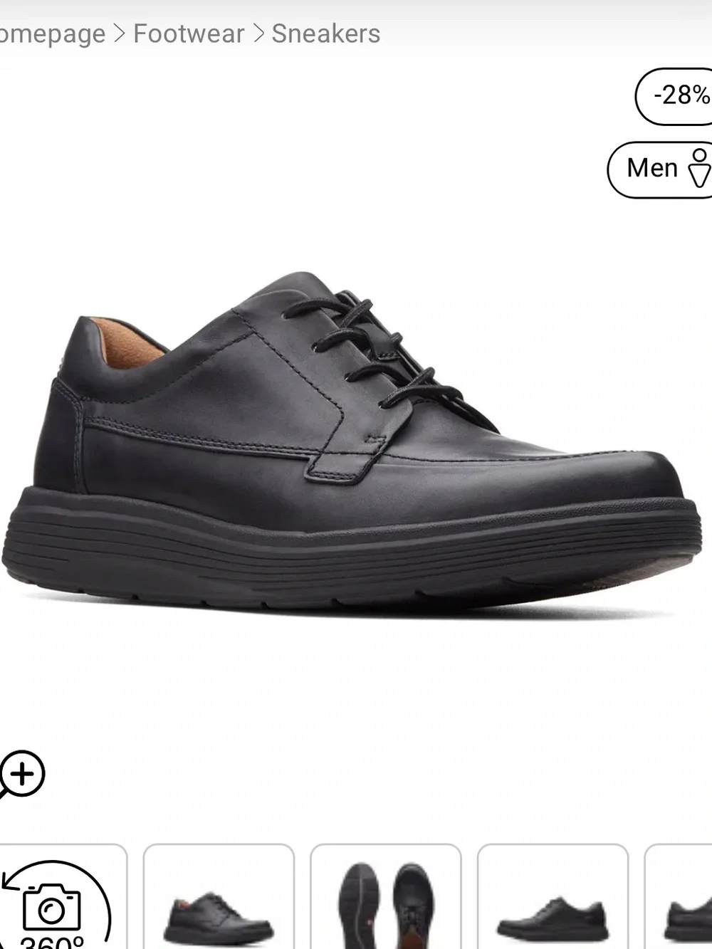 Clarks NWOB Unstructured black moc toe Oxfords US Mens Sz 11 M